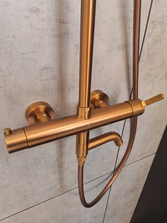 Душевая стойка AltroBagno Unione AltroBagnoUnione030211BC настенная цвет медь матовая