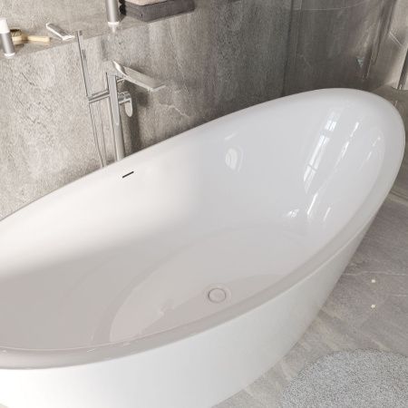 Ванна акриловая Grossman Galaxy GR-1402 180х85 отдельностоящая овальная с ножками