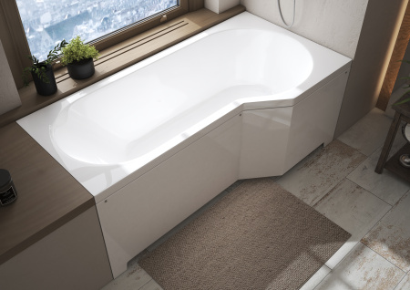 Ванна из литьевго мрамора Эстет Верона ФР-00016731 160х80 пристенная асимметричная