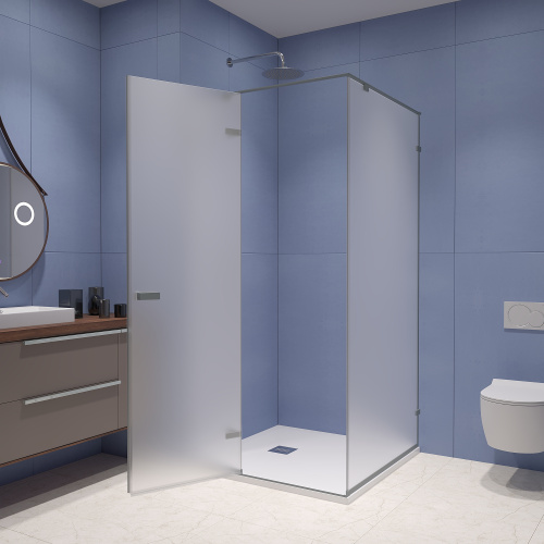Душевой уголок RGW Stilvoll 353203000-210 100х100 стекло матовое профиль сатин без поддона - фото 2
