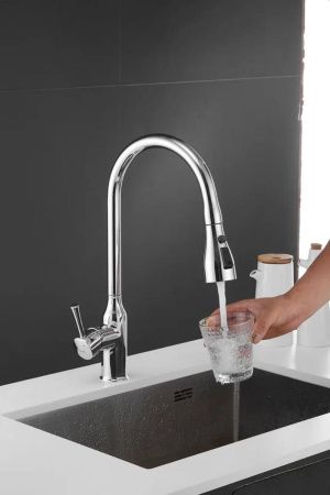 Смеситель для кухни Shevanik S163 на мойку хром