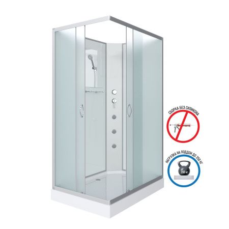 Душевая кабина Niagara Classic 439753QBKG 90х70 прямоугольная без крыши ориентация универсальная