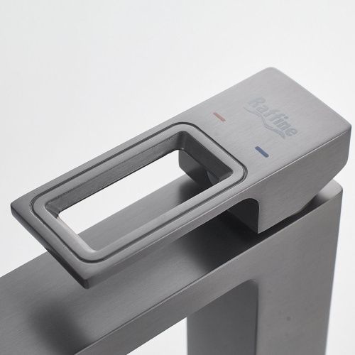 Смеситель Raffine F0196T на раковину оружейная сталь - фото 5