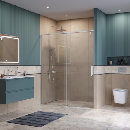 Душевая дверь BelBagno SOFT CLOSE-1 SOFT_CLOSE-1-BF-1-150-C-Cr 150х200 стекло прозрачное профиль хром