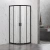 Душевой уголок Veconi Rovigo RV202B-90-01-C4 90х90 стекло прозрачное профиль черный без поддона