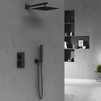 Душевая система Vincea VSFW-102TMB встраиваемая в стену с термостатом
