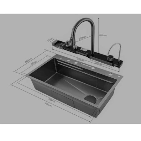 Кухонная мойка Savol S-SC002W 75х45 цвет белый поверхность матовая