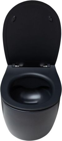Чаша унитаза подвесная Allen Brau Fantasy 4.11004.31 цвет черный без сиденья безободковая каскадный смыв