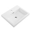 Раковина из искусственного камня BelBagno Pietra Mini BB-500-PM-LVB 50х40 накладная цвет белый 1 отверстие под смеситель