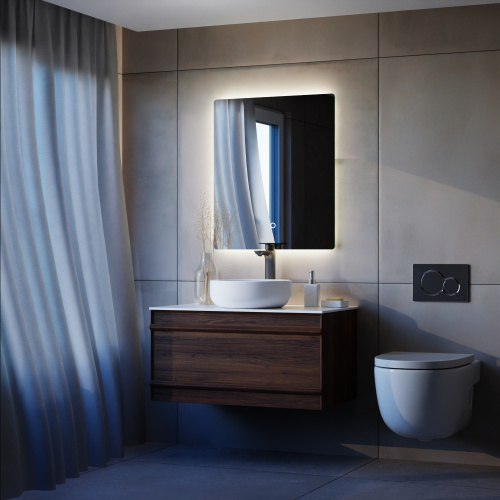 Тумба с раковиной ArtDecco Bridget (Бриджит) ABR08W22S300 80x45x40 подвесная цвет черный орех - фото 2