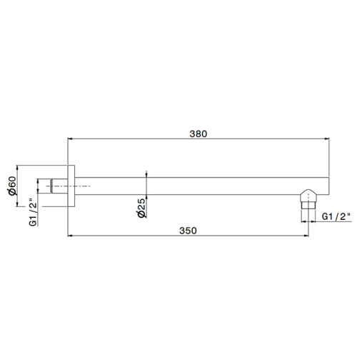 Кронштейн для верхнего душа Newform X-Steel 316 29390X.59.067 - фото 2