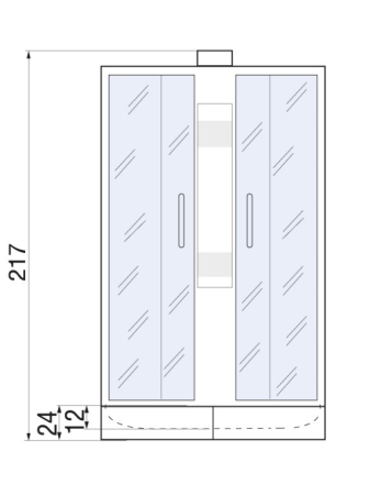 Душевая кабина River AMUR 10000001439 90х90 четверть круга с крышей ориентация универсальная