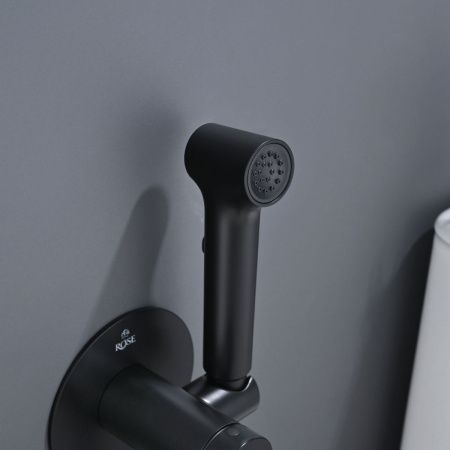 Гигиенический душ со смесителем Rose R235H черный
