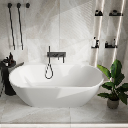 Ванна акриловая Teymi Aina T130119 170х80 пристенная овальная с ножками