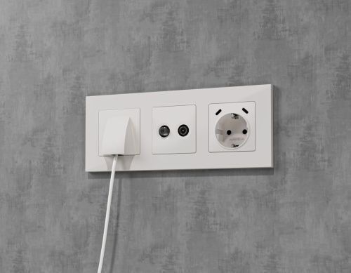 Комплект механизма электрической розетки 2USB С+C 20W с/з на винтовых зажимах 16A-250V Ambrella Volt MA MA130510 - фото 2