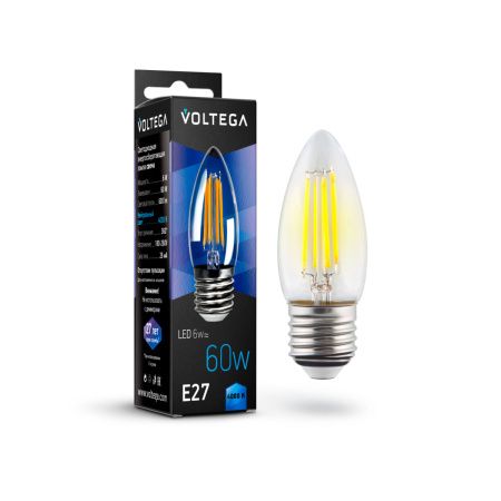 Лампа светодиодная Voltega Candle E27 6W (Свеча E27 6Вт) 7029