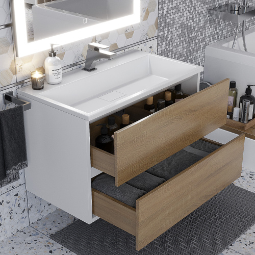 Раковина Uperwood Barsa 80 см 293020530 полувстраиваемая цвет белый - фото 3