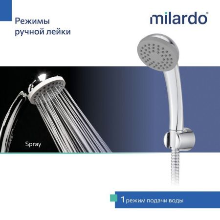 Смеситель для ванны Milardo Poli POLSB00M02 настенный хром