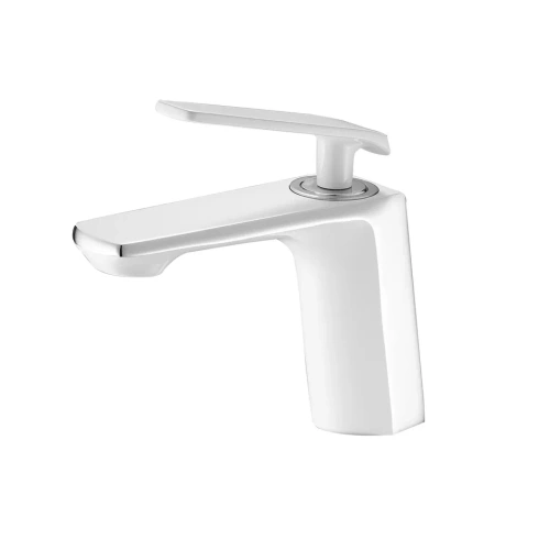 Смеситель Shevanik S8001F на раковину белый/хром - фото 2