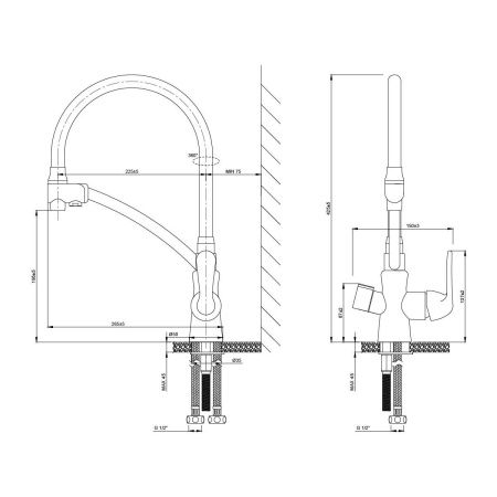 Смеситель для кухни LeMark Comfort LM3070C-Blue на мойку хром/синий