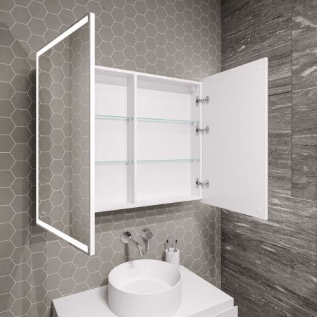 Зеркало-шкаф Grossman Меркадо 201002 100х80 подвесной цвет белый