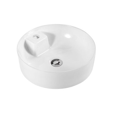 Раковина из сантехнического фарфора Aquatek ЕВРОПА AQ5212-00 40х40 накладная цвет белый 1 отверстие под смеситель