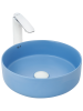 Раковина из сантехнического фаянса WeltWasser WW SK 10000004518 40 см накладная цвет голубой без отверстий под смеситель
