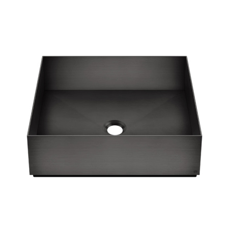 Раковина из нержавеющей стали Gessi Gessi316 54605#707 40х40 накладной цвет черный без отверстий под смеситель