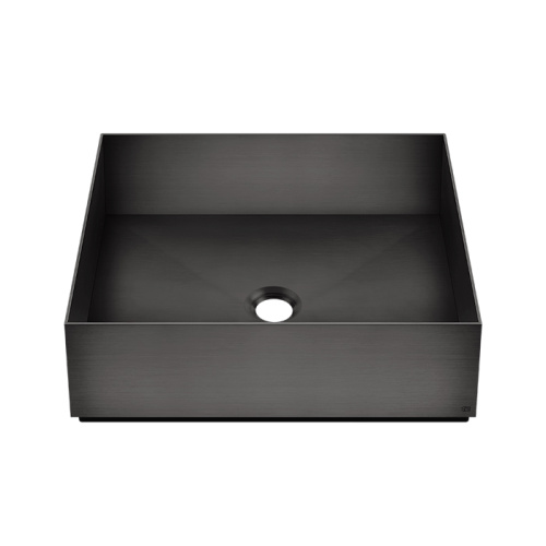 Раковина из нержавеющей стали Gessi Gessi316 54605#707 40х40 накладной цвет черный без отверстий под смеситель - фото 2