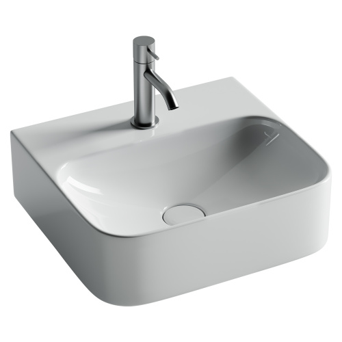 Раковина из сантехнического фарфора Ceramica Nova AURA 43 см CN2005 подвесная цвет белый - фото 3