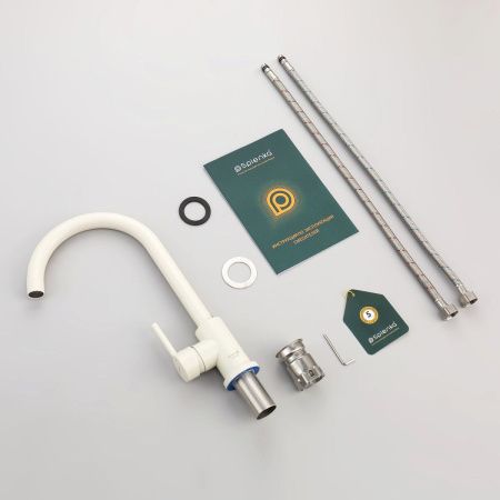 Смеситель для кухни Splenka S201 S201.40.08 на мойку белый