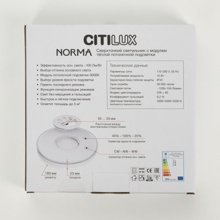 Светильник потолочный Citilux Norma (Норма) CL748180