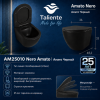Унитаз подвесной Taliente Amato AM25010 Nero черный с сиденьем безободковый смыв торнадо