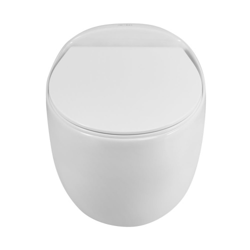 Унитаз подвесной Art&Max Forli AM020CHR/SC белый с сиденьем микролифт каскадный смыв - фото 3