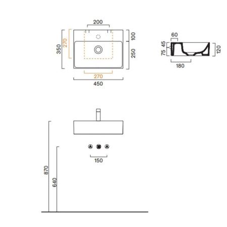 Раковина керамическая Catalano Premium 220450001 50 см подвесная цвет белый без отверстий под смеситель