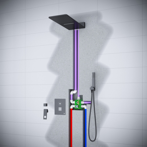 Душевая система Timo Saona SX-2370/00SM встраиваемая в стену - фото 3