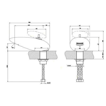 Смеситель Gessi Equilibrio 52001#723 на раковину медь