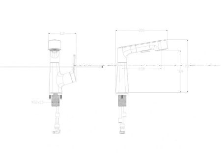 Смеситель Wonzon & Woghand WW-121B108-MB на раковину черный