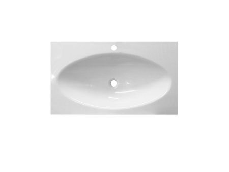 Раковина из искусственного камня Эстет Мальта Люкс ФР-00014692 80х50 накладная цвет белый 1 отверстие под смеситель