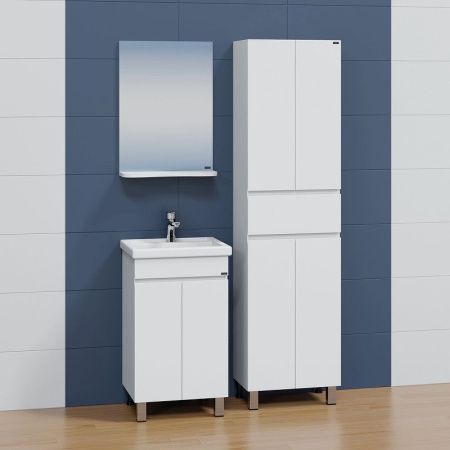 Шкаф-пенал СанТа Марс 700249 50х180 напольный цвет белый