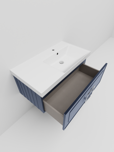 Тумба с раковиной La Fenice CUBO NFNC-01-CUB-BG-90-1-90R 91х36х49 подвесная цвет синий - фото 5