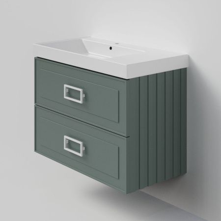 Тумба с раковиной La Fenice Cubo TWIN NFNC-01-CUB-G-90-2-2-90-2L 90х50 подвесная цвет серый