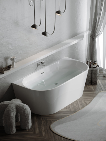 Ванна акриловая Sancos First FB10 170х80 отдельностоящая овальная с каркасом