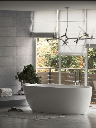 Ванна акриловая Sancos Single FB07 180х85 отдельностоящая овальная с каркасом