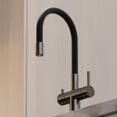 Смеситель для кухни Sancos Lucia SC4004GG на мойку вороненая сталь