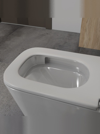 Унитаз подвесной Teymi Helmi T40310 белый с сиденьем микролифт безободковый смыв торнадо