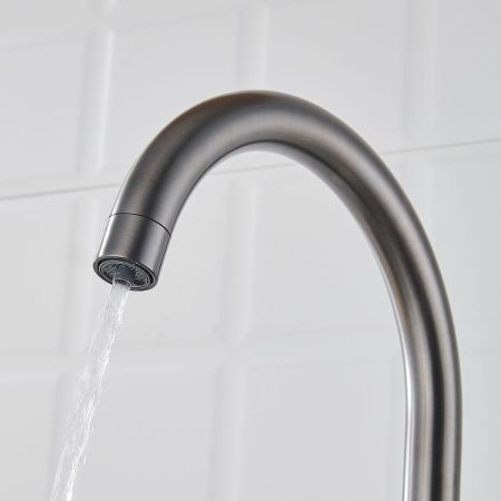 Смеситель для кухни Shevanik S428T на мойку оружейная сталь