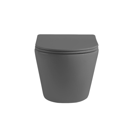 Унитаз подвесной Vincea Globo VT1-14SMA антрацит матовый с сиденьем микролифт безободковый душевой смыв