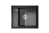 Кухонная мойка Granula Kitchen Space 6004, ШВАРЦ 60х50 цвет черный поверхность матовая