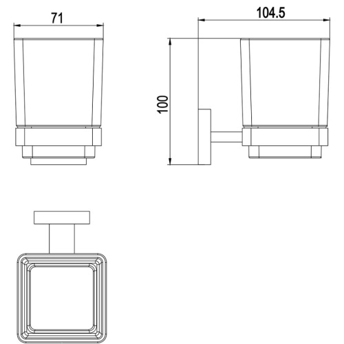 Стакан для зубных щеток Timo Selene 17033/17 - фото 2 Стакан для зубных щеток Timo Selene 17033/17 - фото 2